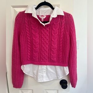 Women’s pink knit sweater